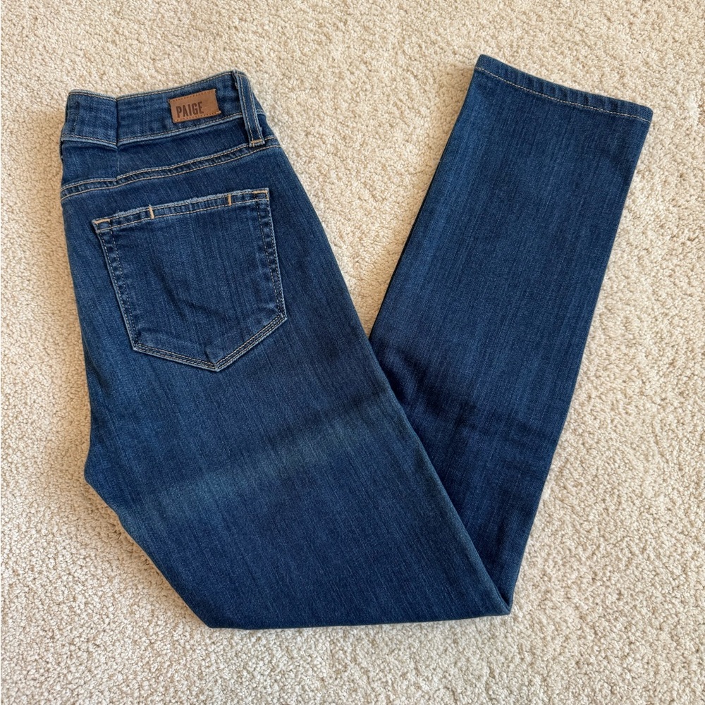 Paige Distressed Skyline Ankle Peg Jeans